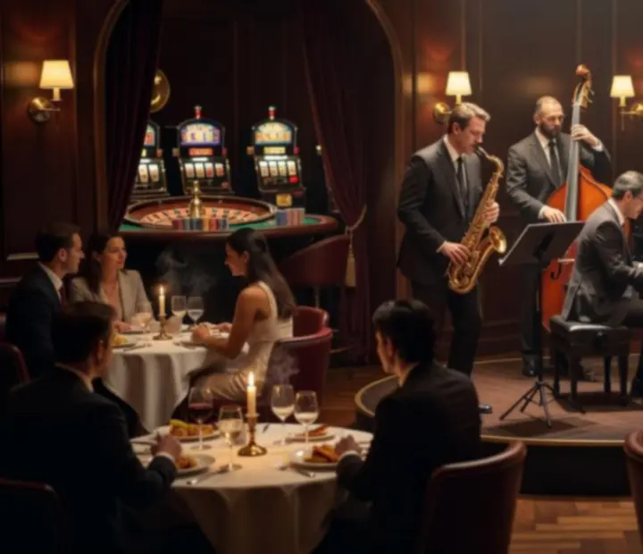 Jazz na żywo w restauracji Wonderstar s. r. o. podczas eleganckiego wieczoru kasynowego